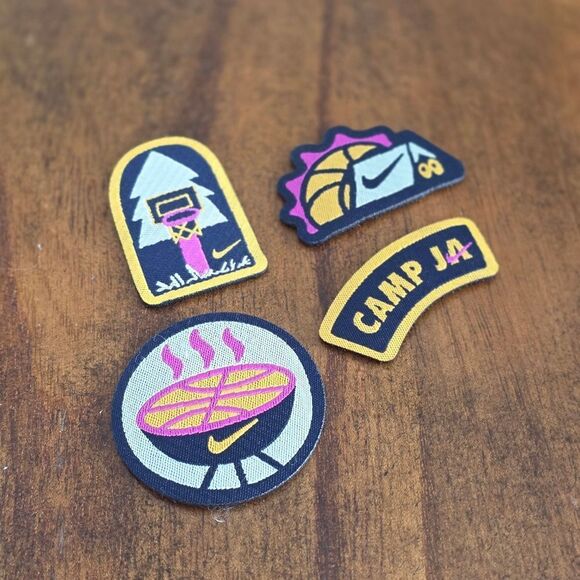 Nike Ja 1 "Summer Camp Ja" Basketball Shoes White Purple Women's Size 8 Patches - Picture 12 of 13